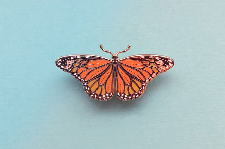 Gold Monarch Butterfly (Danaus plexippus) Enamel Pin