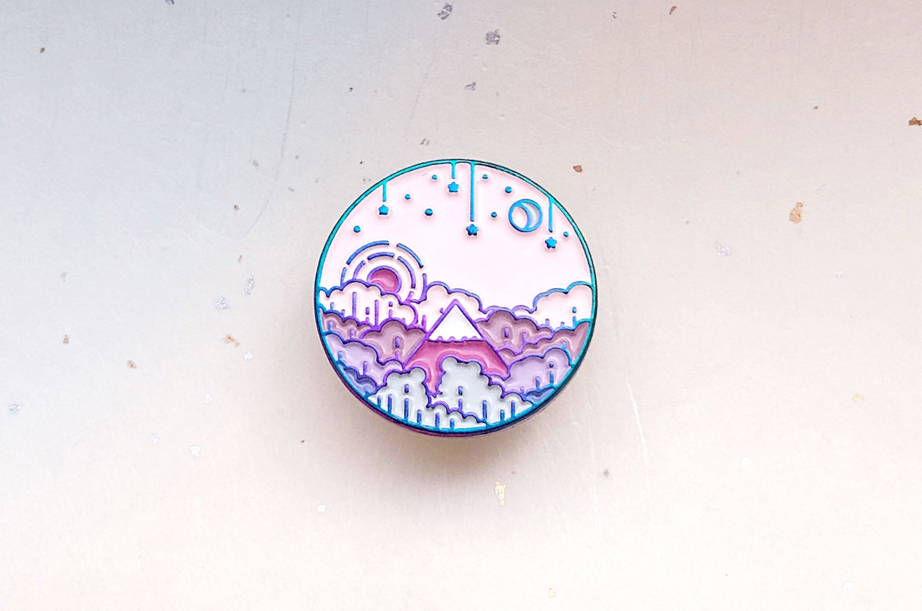 Moon Rise Enamel Pin – Alum and Ink