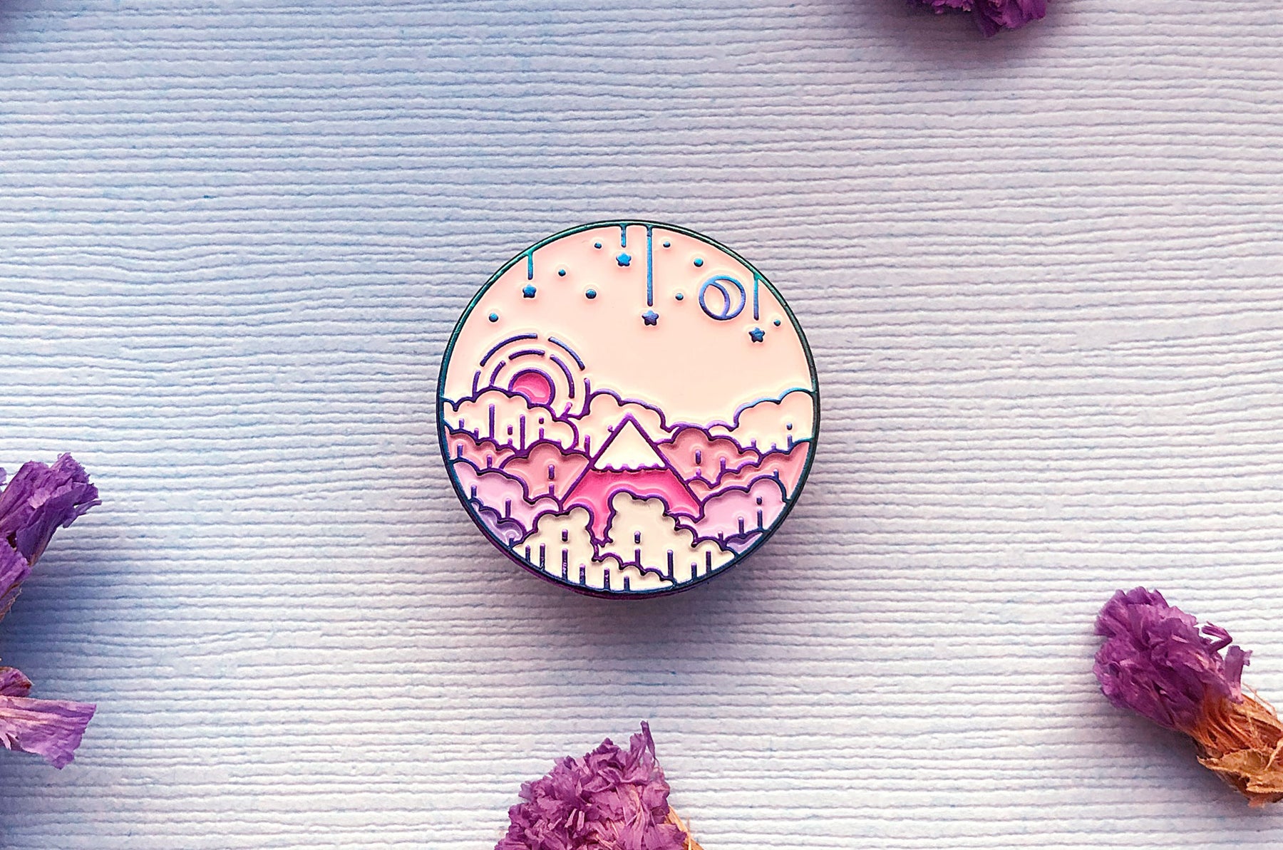 Moon Rise Enamel Pin – Alum and Ink