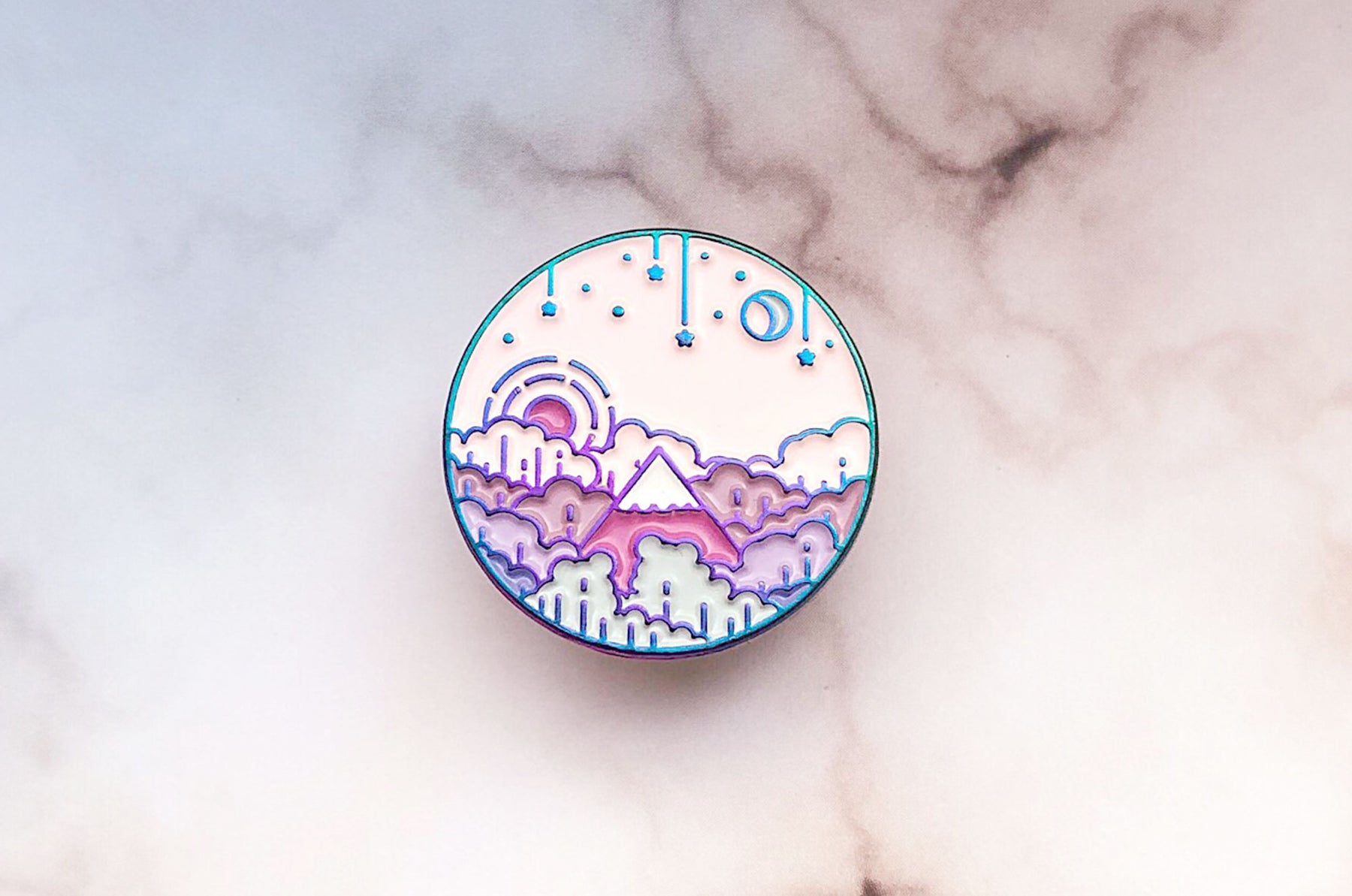Moon Rise Enamel Pin – Alum and Ink