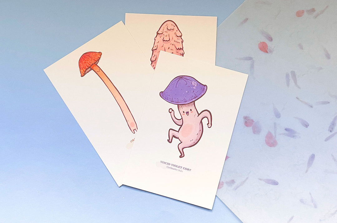 Cute Mushrooms Mini Print Set of Eight (2022)