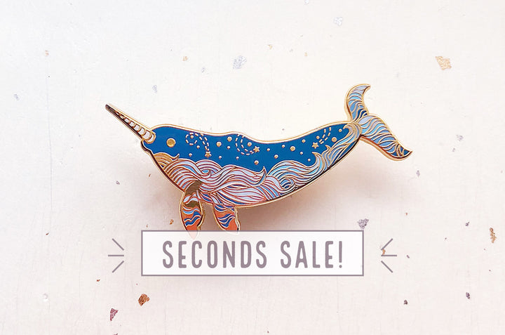 Starry Narwhal Pin (Seconds)