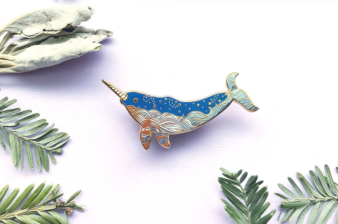 Starry Narwhal Pin (Seconds)