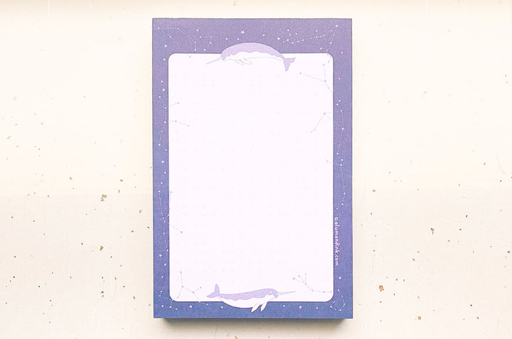 Narwhal Constellations Dotted Grid Notepad