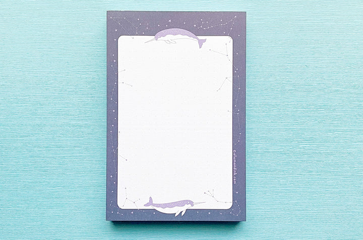Narwhal Constellations Dotted Grid Notepad