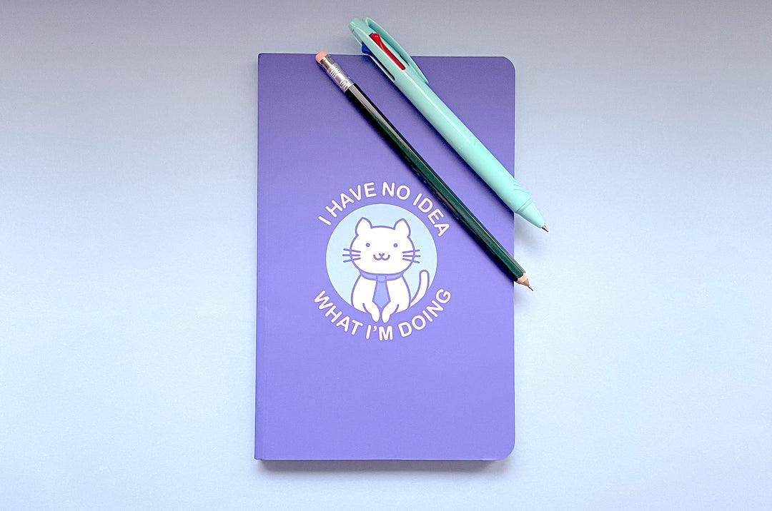 I Have No Idea What I'm Doing Cat Dotted Grid Notebook