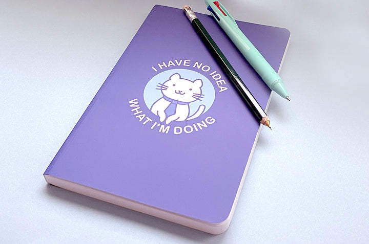 I Have No Idea What I'm Doing Cat Dotted Grid Notebook