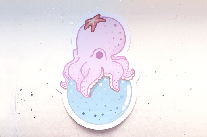 Octopus Bubble Vinyl Sticker