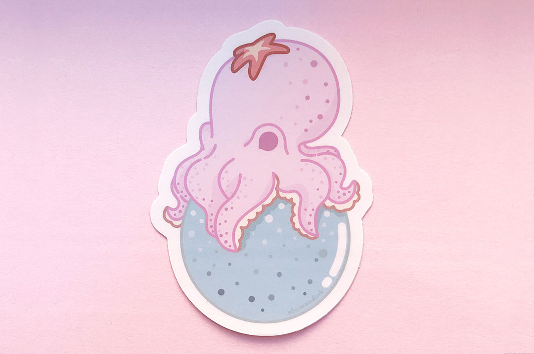 Octopus Bubble Vinyl Sticker