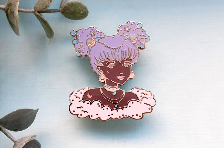 October Witch Opal Enamel Pin