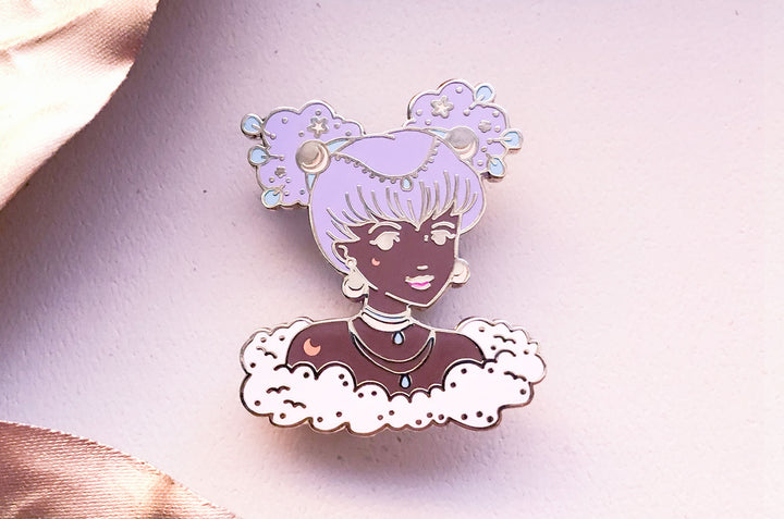 October Witch Opal Enamel Pin