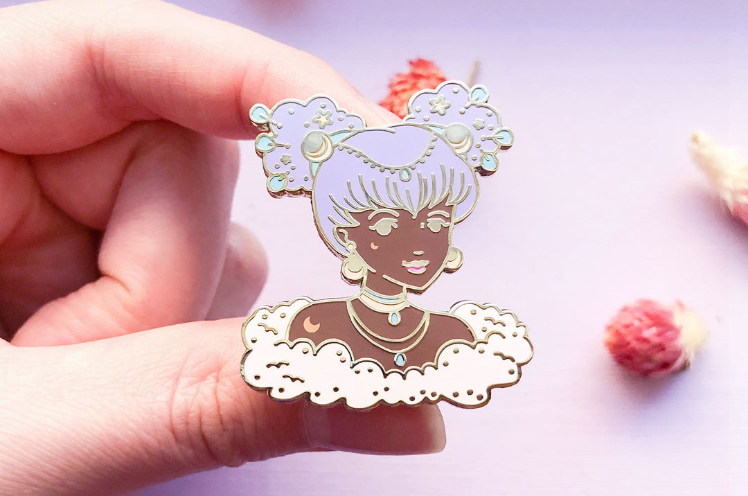 October Witch Opal Enamel Pin