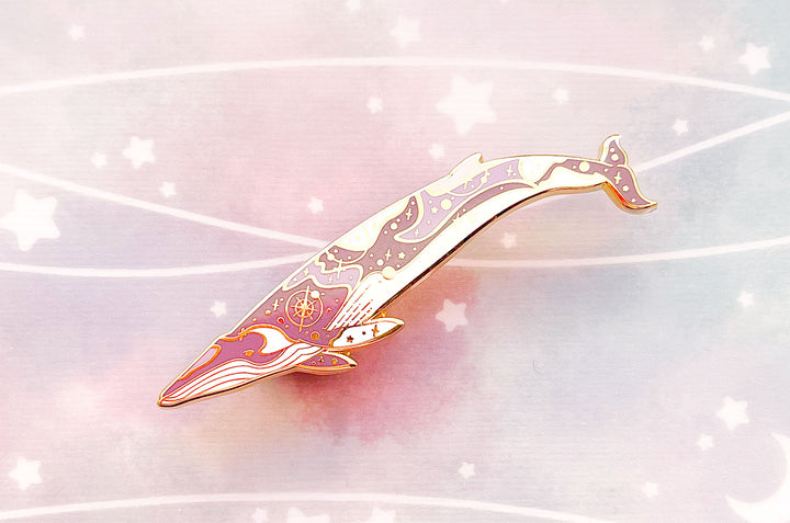 Omura's Whale (Halos Among the Stars) Enamel Pin