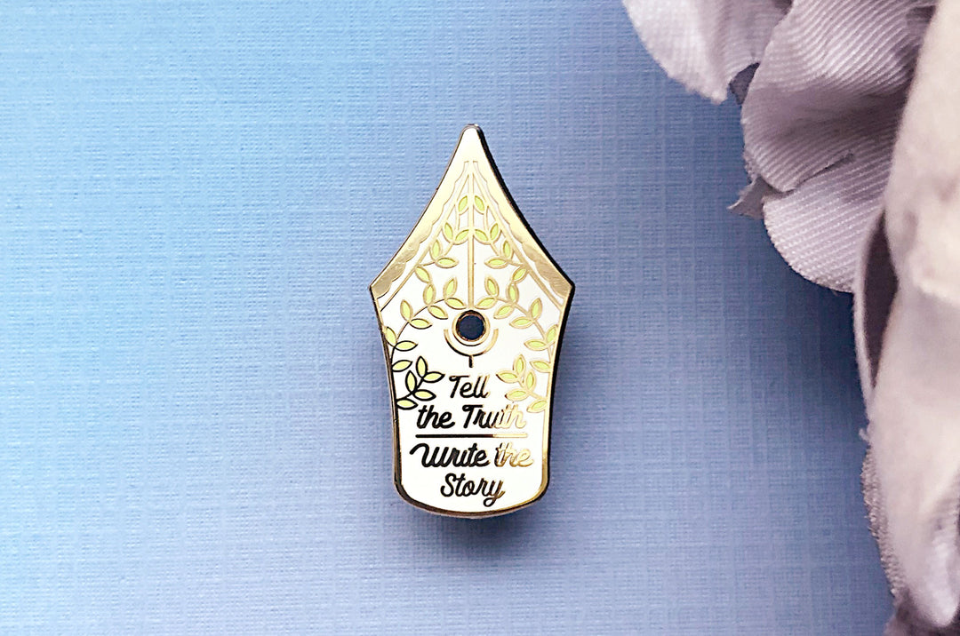 Write the Story Fountain Pen Enamel Pin