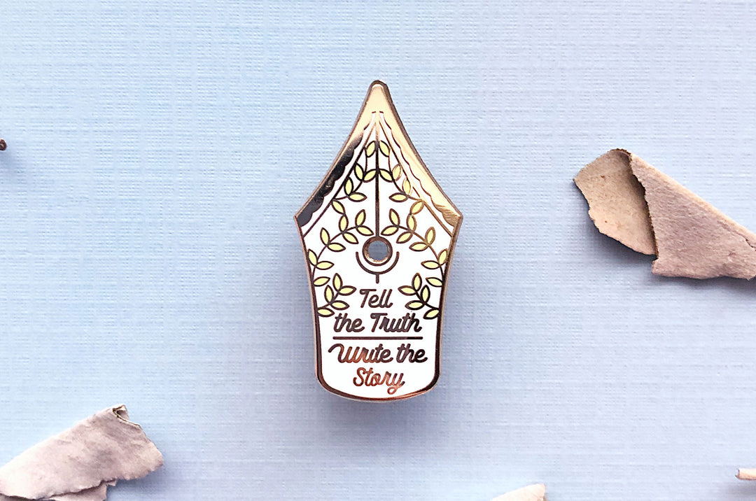 Write the Story Fountain Pen Enamel Pin