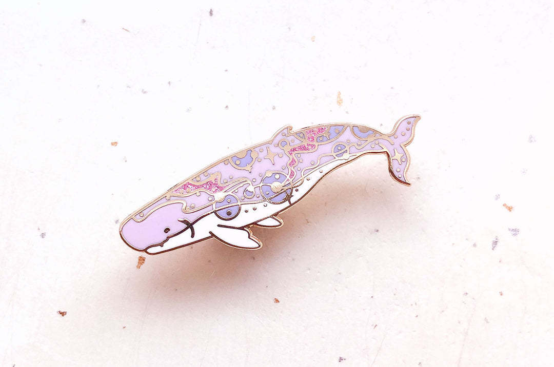 Space Dust Pygmy Sperm Whale Enamel Pin