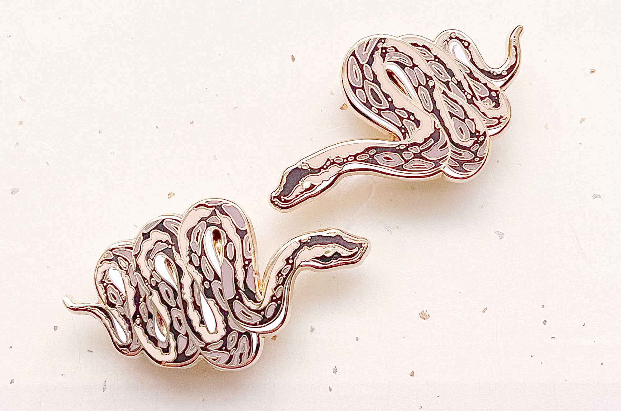 Ball Python Enamel Pin Set – Alum and Ink