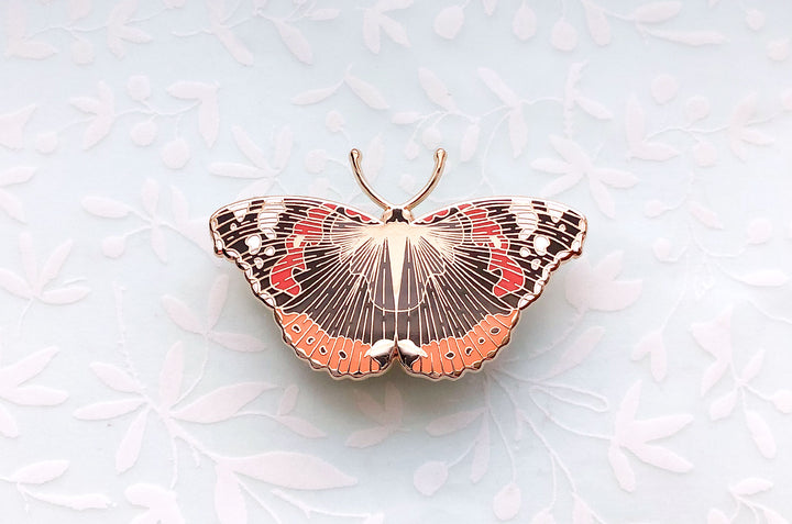 Red Admiral Butterfly (Vanessa atalanta) Enamel Pin