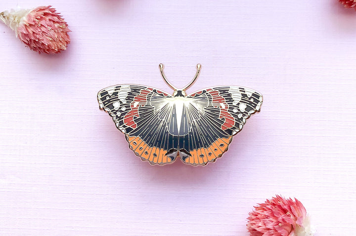 Red Admiral Butterfly (Vanessa atalanta) Enamel Pin