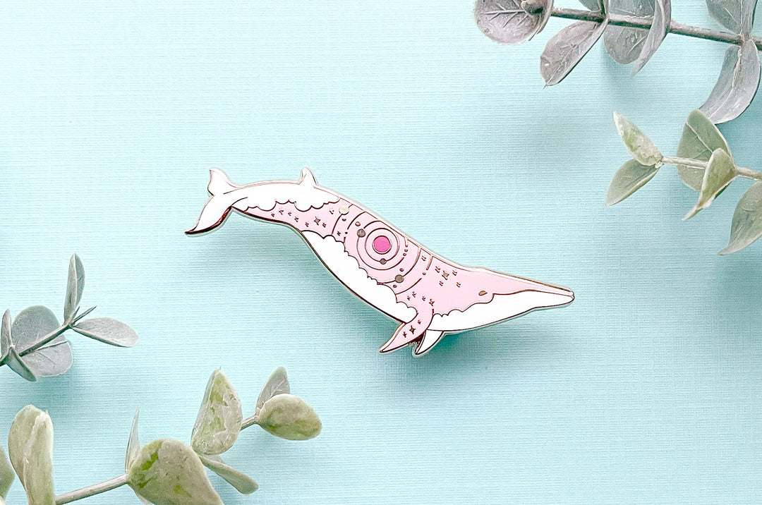 Antares Rice's Whale (Red Star) Pin