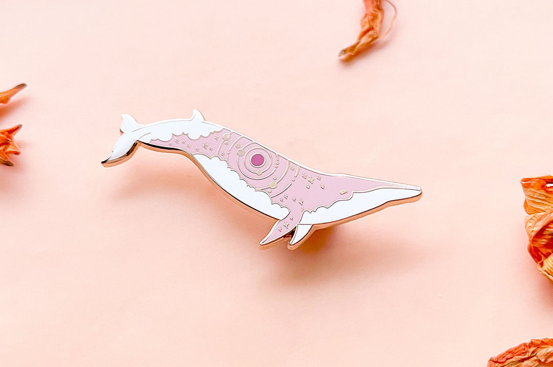 Antares Rice's Whale (Red Star) Pin