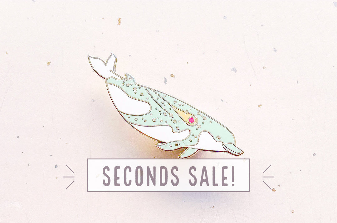 Shepherd's Beaked Whale Enamel Pin (Seconds)