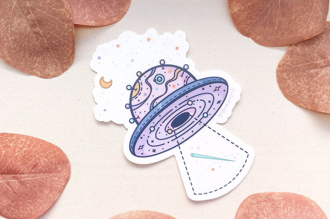 Space Crafter Clear Vinyl Sticker