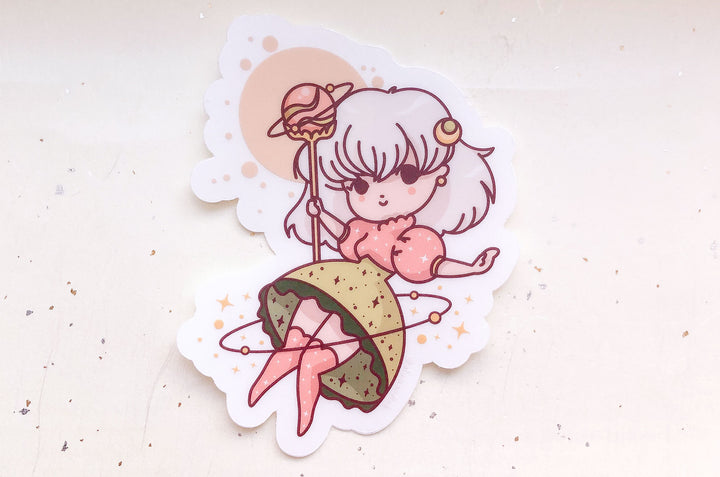 Space Fairy Clear Vinyl Sticker