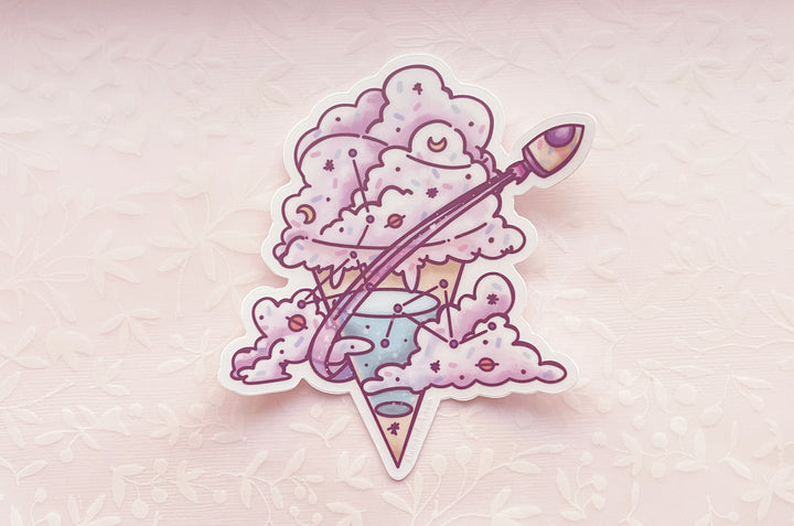 Space Ice Cream Vinyl Sticker