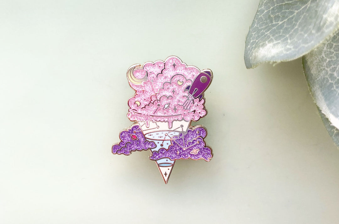 Space Ice Cream Cone Enamel Pin