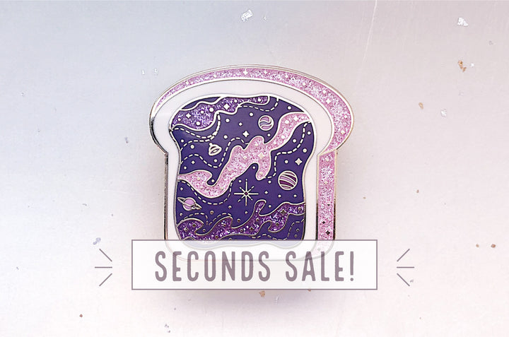 Space Toast Galaxy Enamel Pin (Seconds)