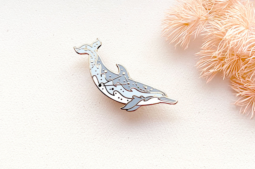 Triangulum Spinner Dolphin Enamel Pin