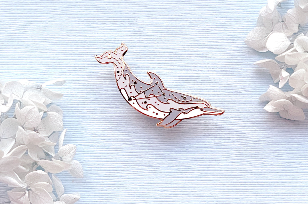 Triangulum Spinner Dolphin Enamel Pin