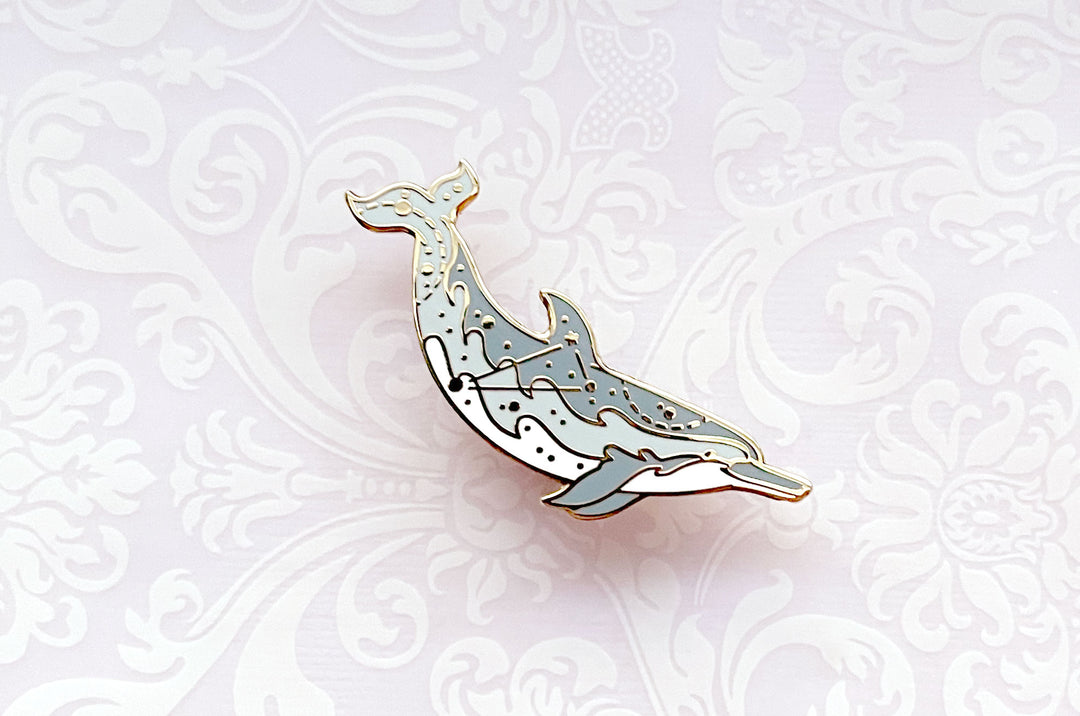 Triangulum Spinner Dolphin Enamel Pin