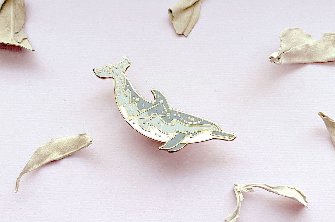 Triangulum Spinner Dolphin Enamel Pin