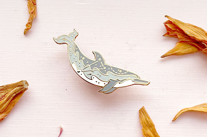 Triangulum Spinner Dolphin Enamel Pin