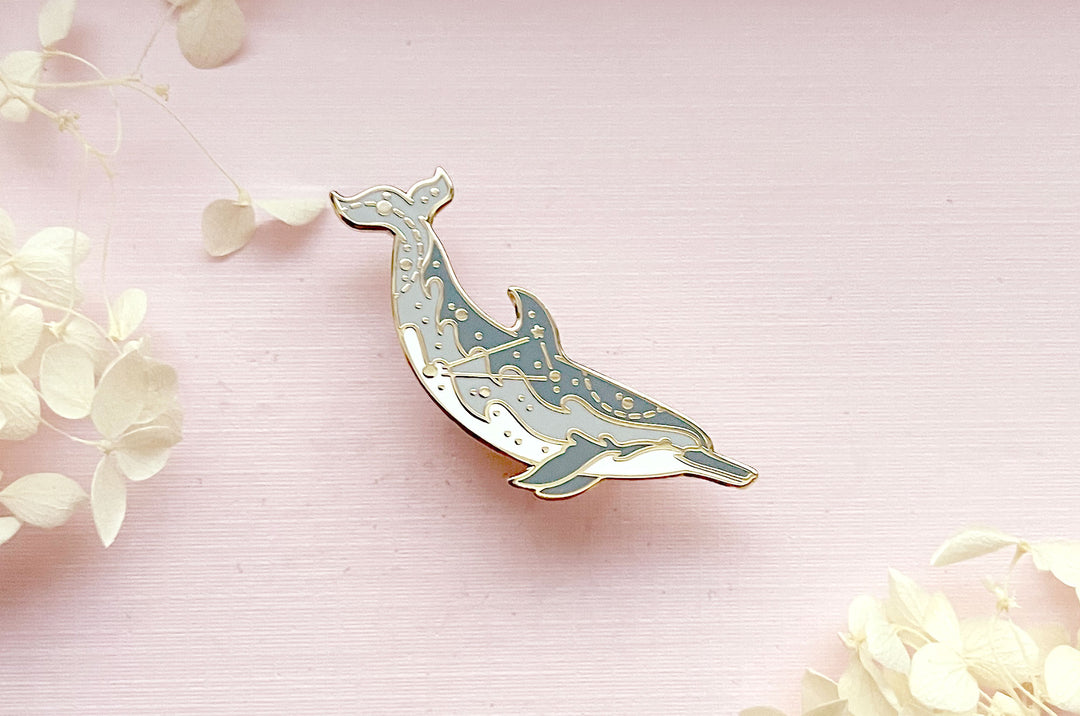 Triangulum Spinner Dolphin Enamel Pin