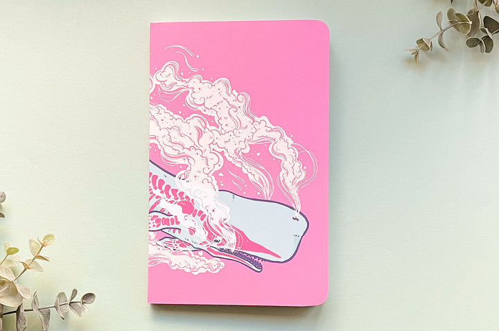 Steam Sperm Whale Dotted Grid Notebook
