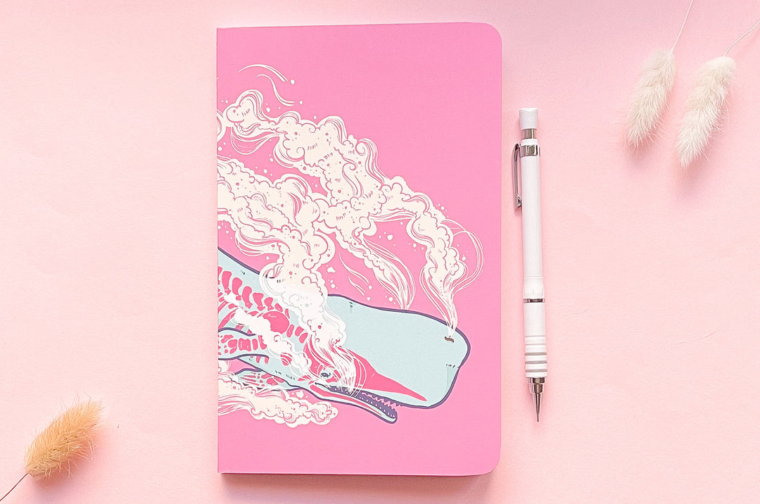 Steam Sperm Whale Dotted Grid Notebook