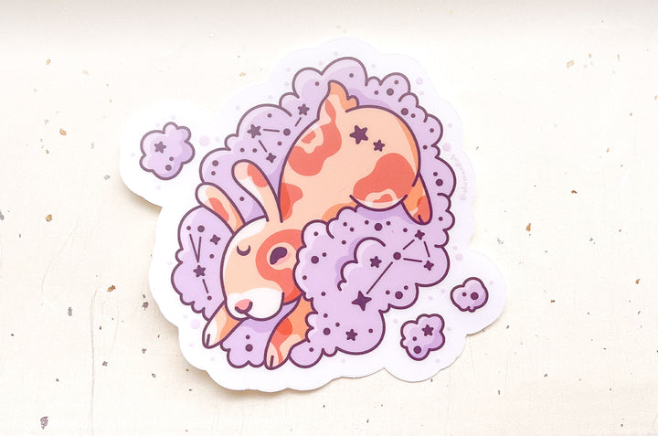 Stardust Bunny Clear Vinyl Sticker