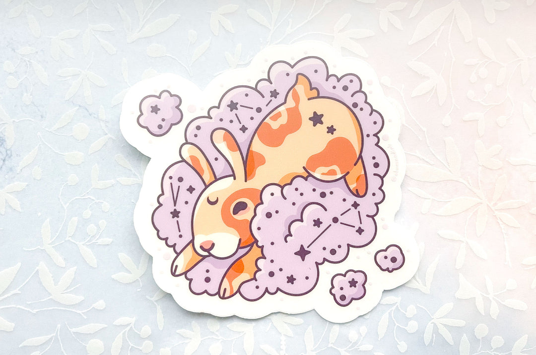 Stardust Bunny Clear Vinyl Sticker