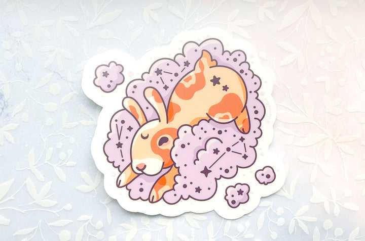 Stardust Bunny Clear Vinyl Sticker