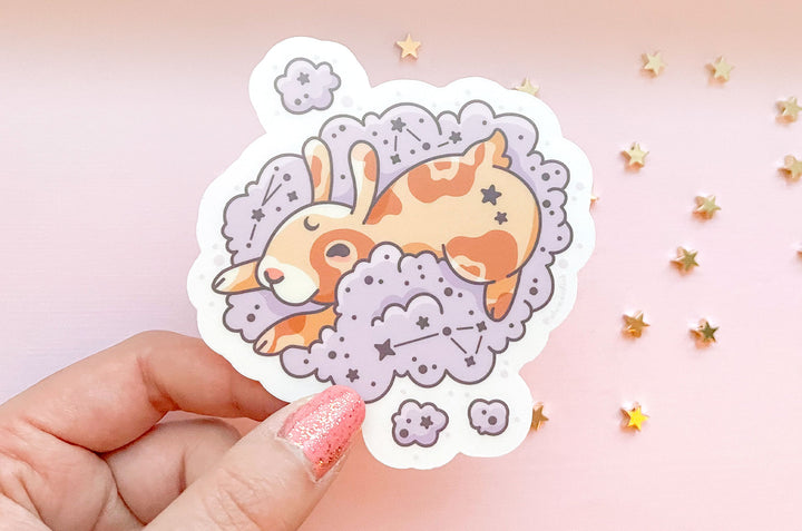 Stardust Bunny Clear Vinyl Sticker