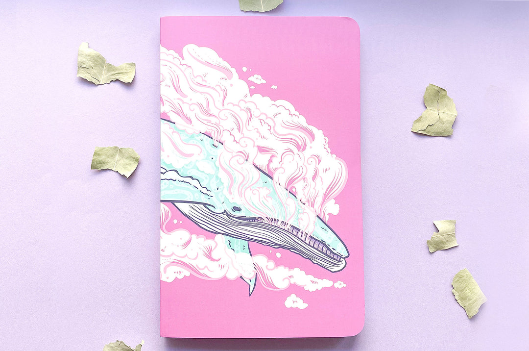 Steam Humpback Whale Dotted Grid Notebook