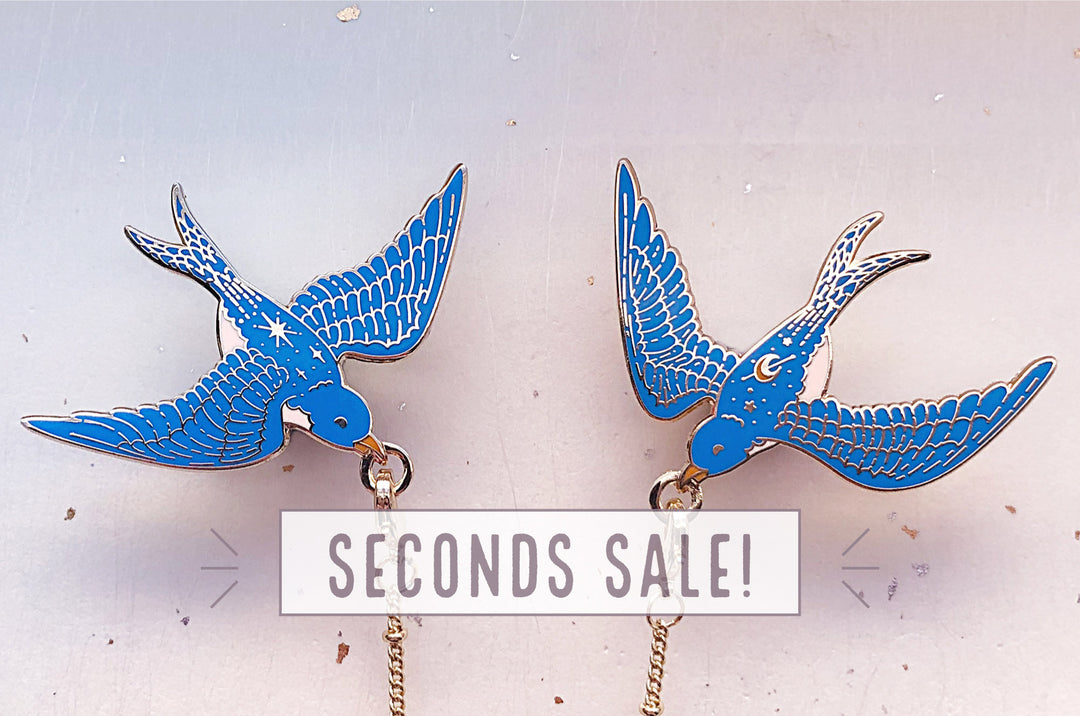 Stellar Barn Swallows Collar Pins Set (Seconds)