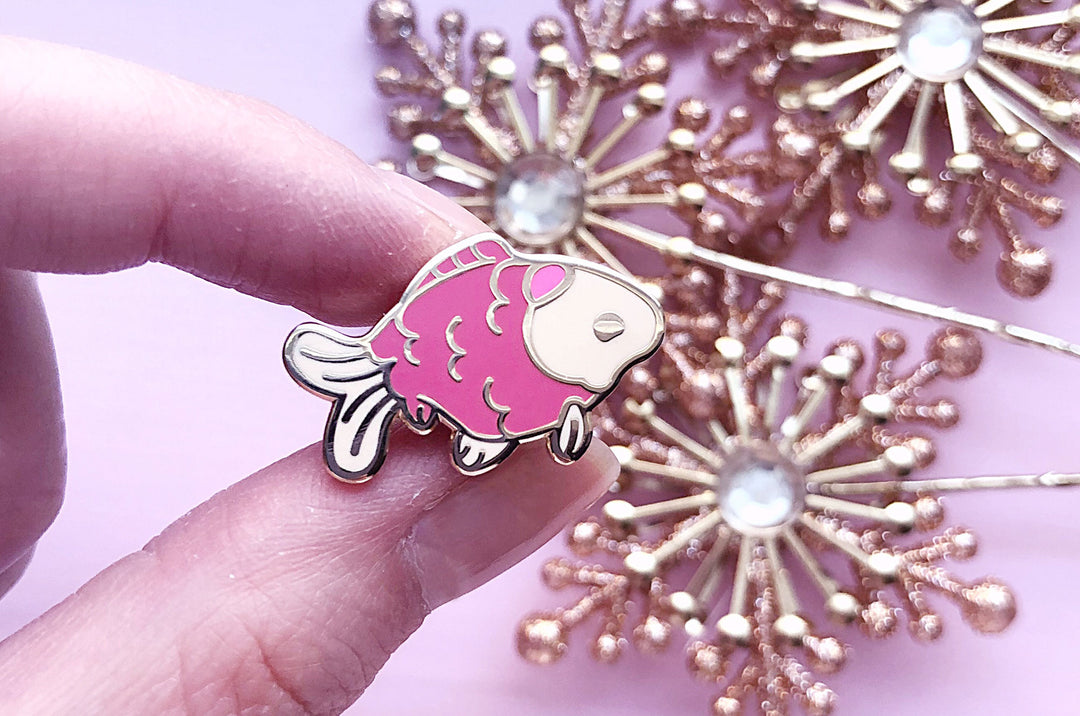 Tiny Goldfish Enamel Pin