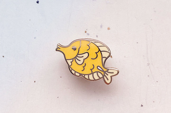 Tiny Yellow Tang Enamel Pin