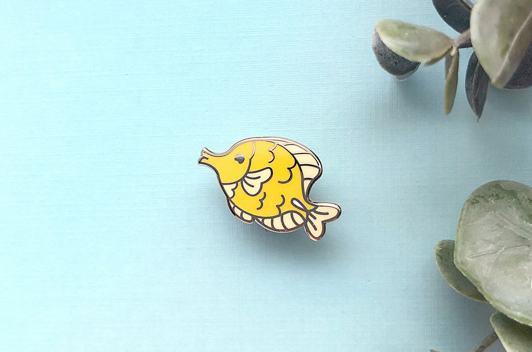 Tiny Yellow Tang Enamel Pin