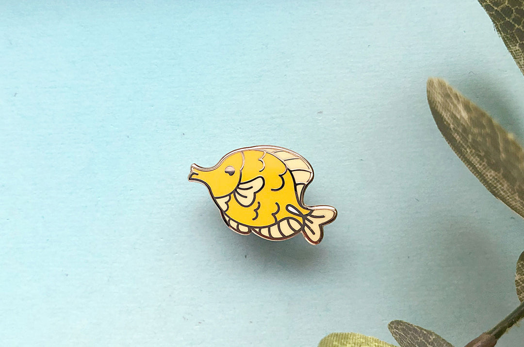 Tiny Yellow Tang Enamel Pin