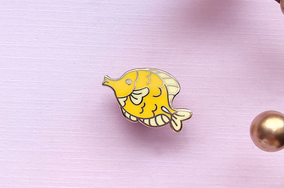 Tiny Yellow Tang Enamel Pin